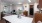 a kitchen with a dining table